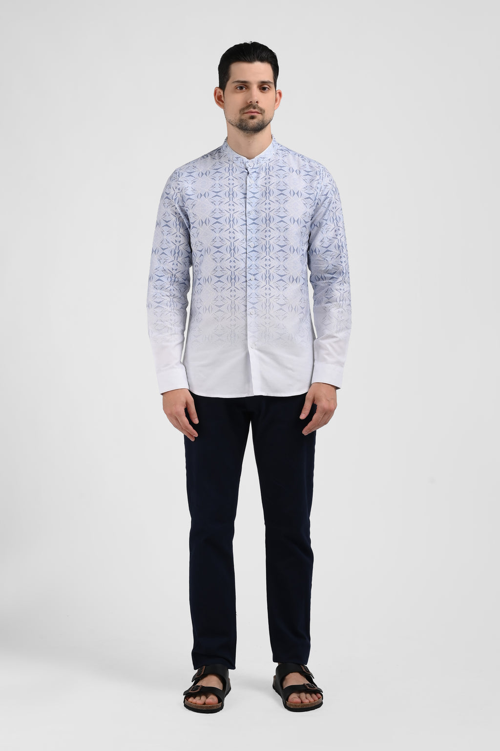 MOC Kemeja Lengan Panjang Pria DANURA-BLUE