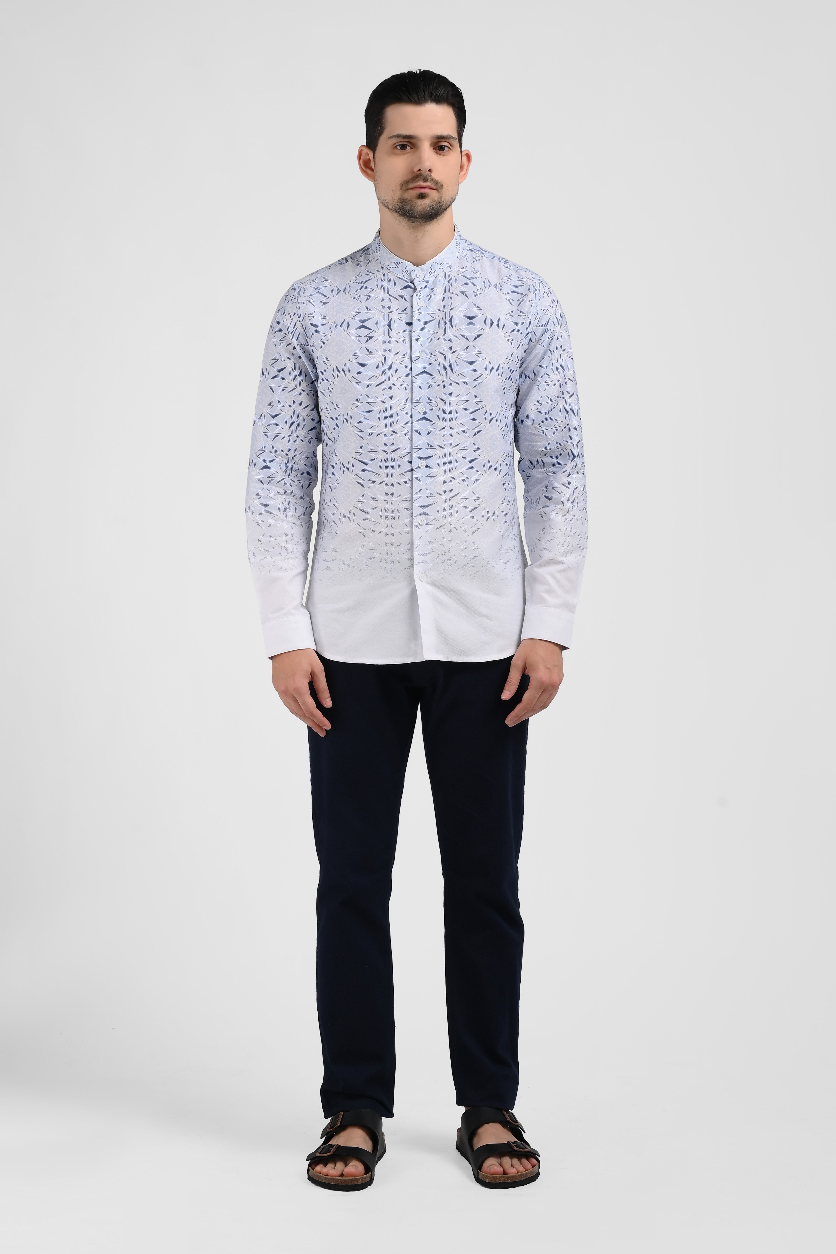 MOC Kemeja Lengan Panjang Pria DANURA-BLUE