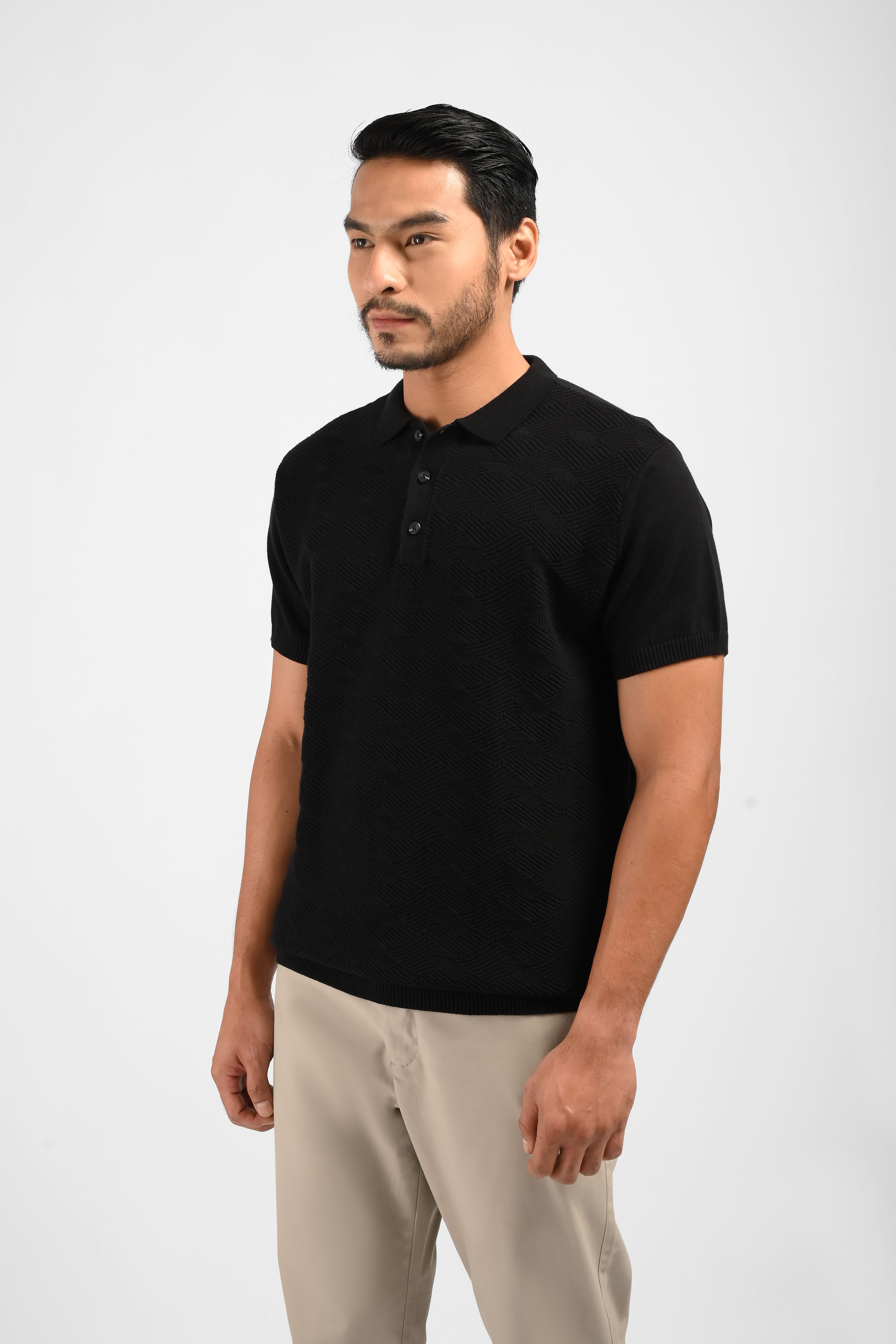 MOC Kaos Polo Lengan Pendek Pria BRUCE-BLACK