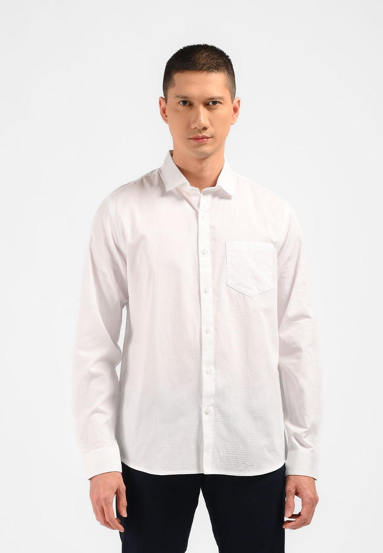 MOC Kemeja Lengan Panjang Pria CEDERIC-WHITE