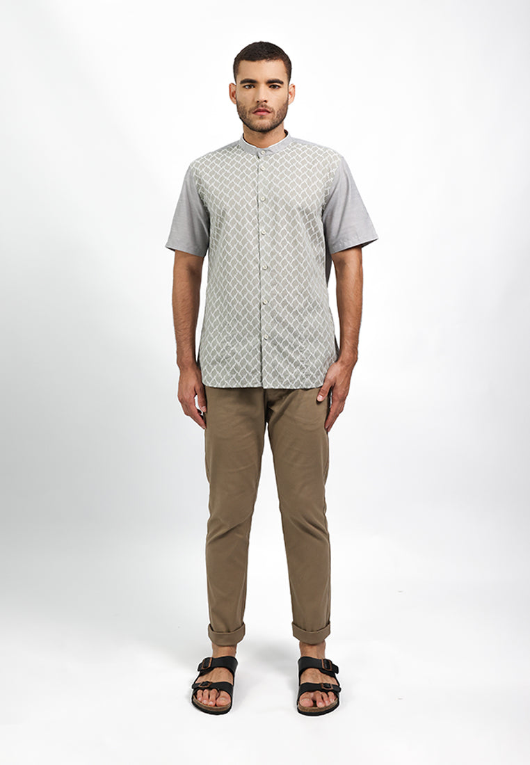 MOC Kemeja Koko Lengan Pendek Pria ANDORA - GREY