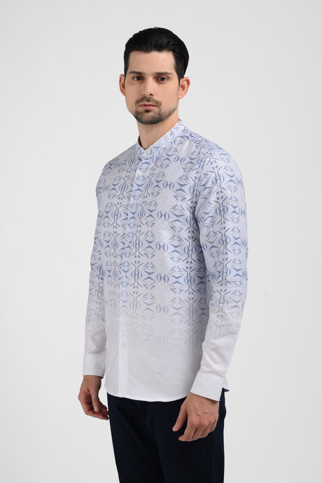 MOC Kemeja Lengan Panjang Pria DANURA-BLUE