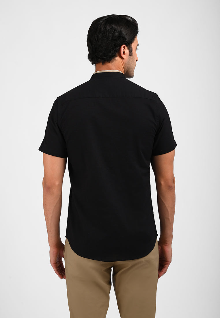 MOC Kemeja Lengan Pendek Pria TAHIRI-BLACK
