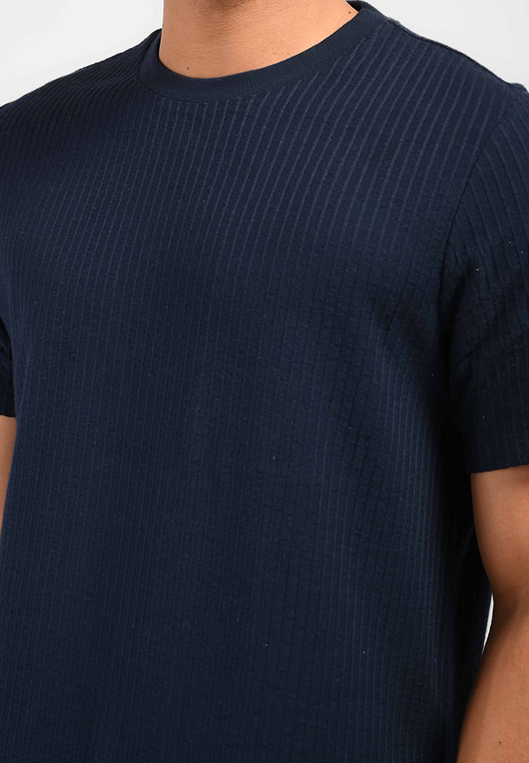 MOC Kaos Lengan Pendek Pria HAZEL-NAVY