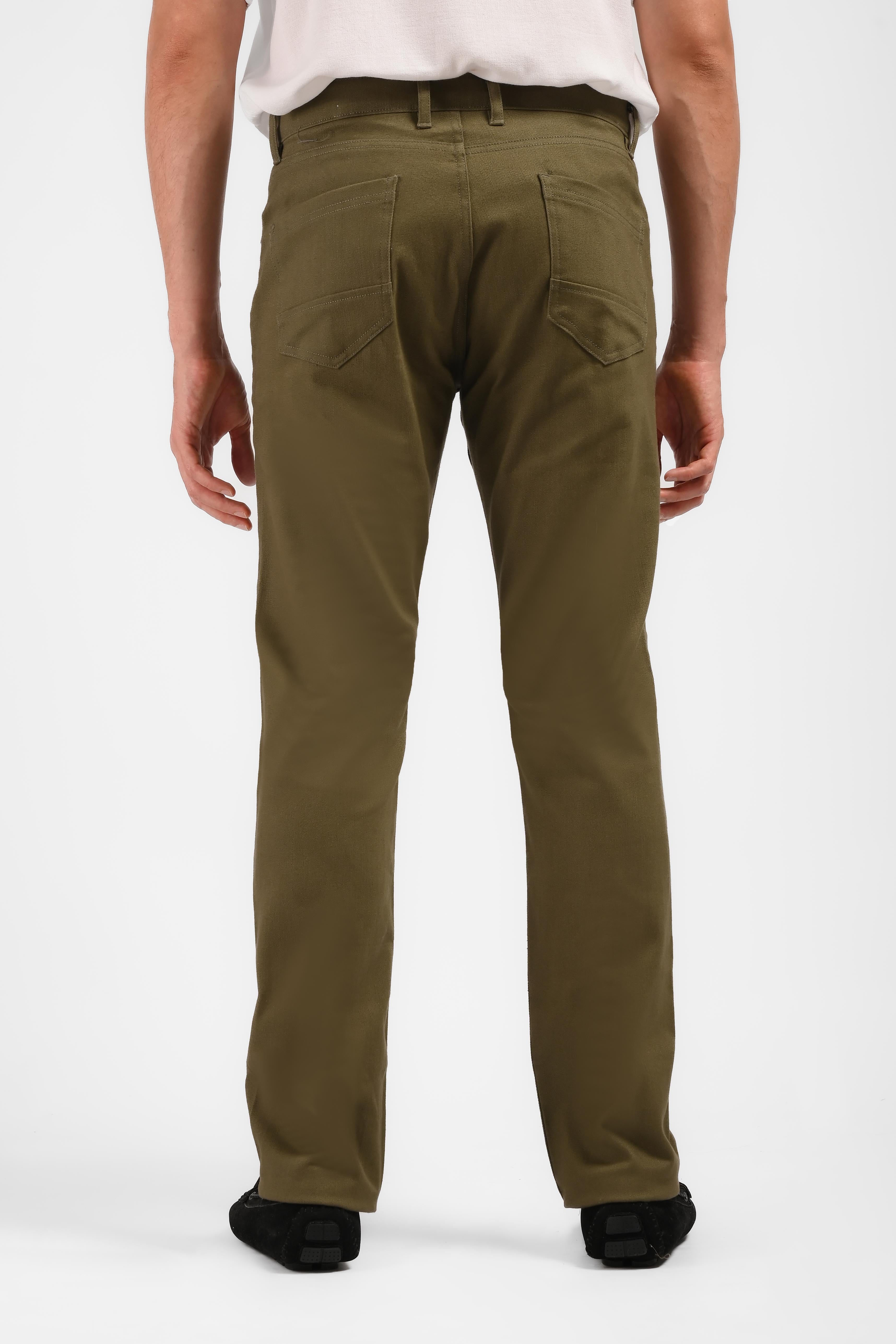 MOC Celana Panjang Chinos Pria Slim Fit VERBY-OLIVE
