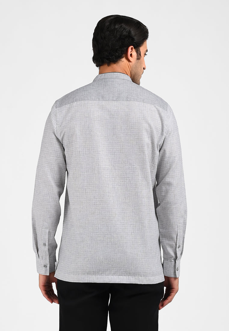 MOC Kemeja Koko Lengan Panjang Pria KOVARRO-GREY