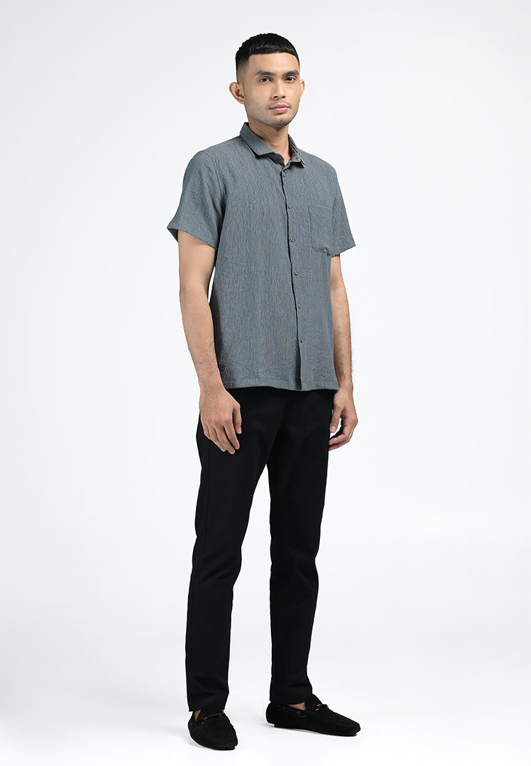 MOC Kemeja Lengan Pendek Pria MAURO-GREY