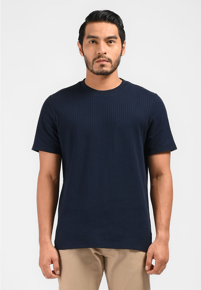 MOC Kaos Lengan Pendek Pria HAZEL-NAVY