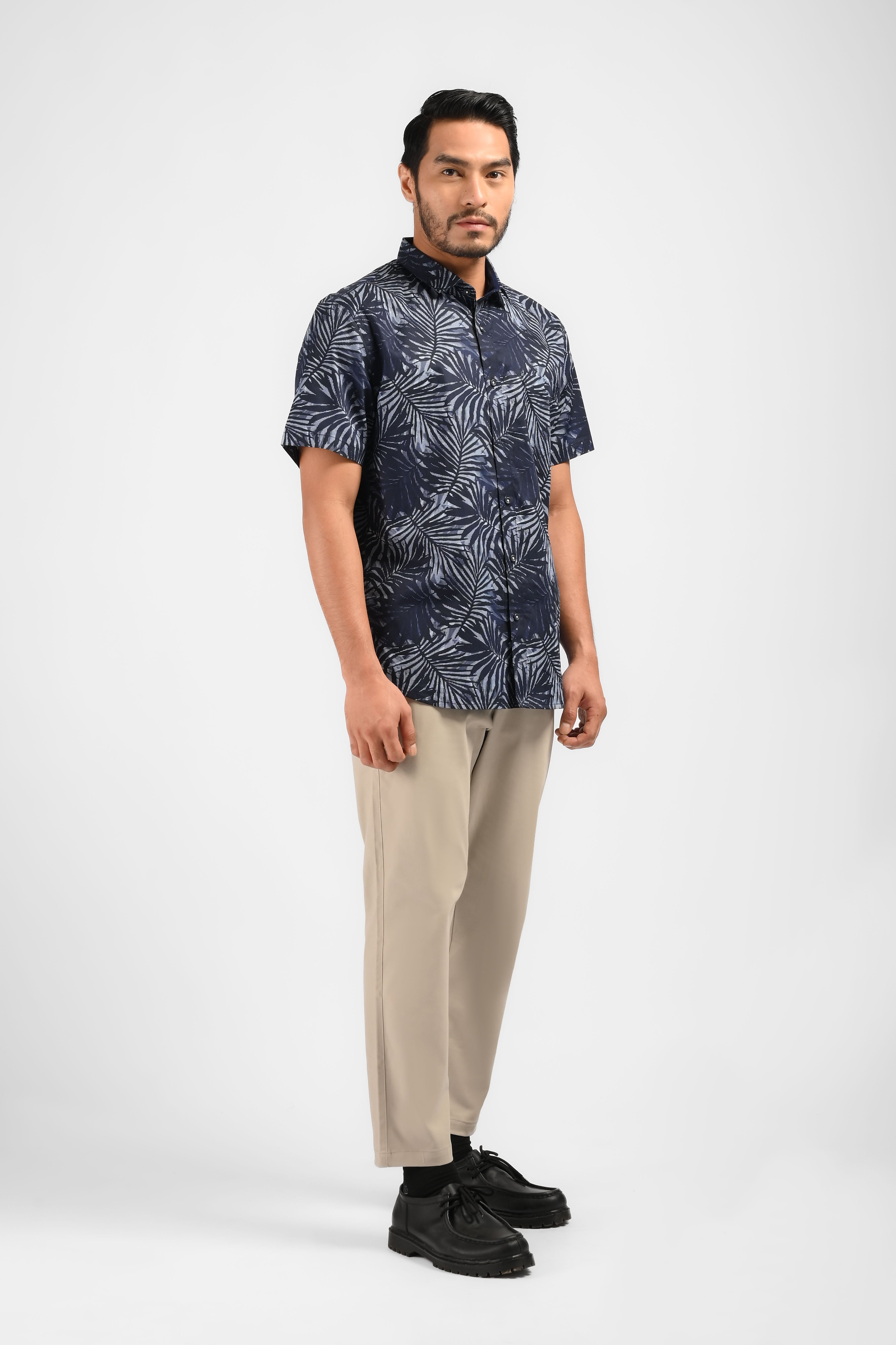 MOC Kemeja Lengan Pendek Pria PEYTON-NAVY