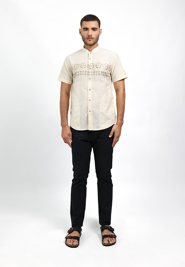 MOC Kemeja Koko Lengan Pendek Pria ARMANDS - KHAKI