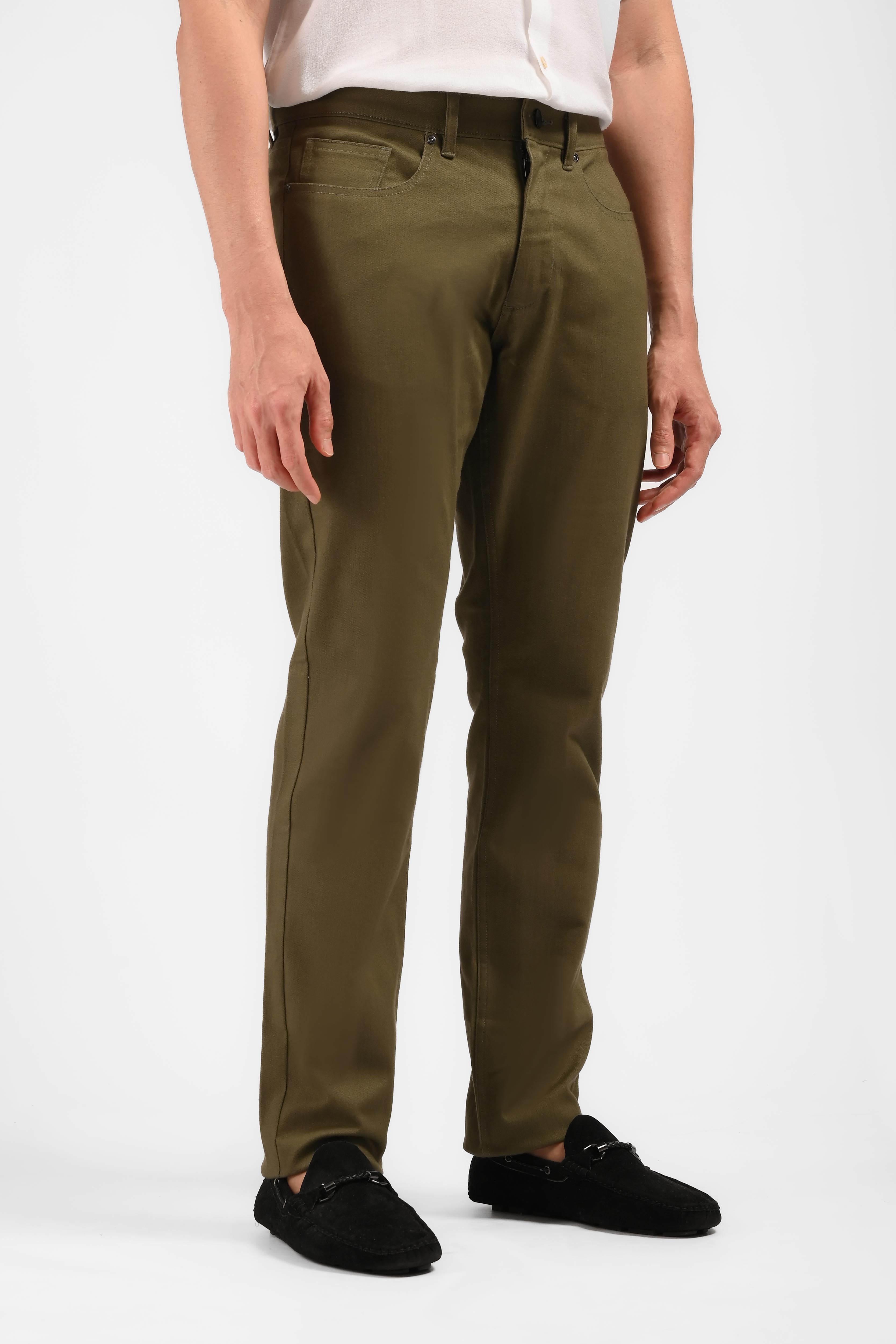 MOC Celana Panjang Chinos Pria Slim Fit VERBY-OLIVE