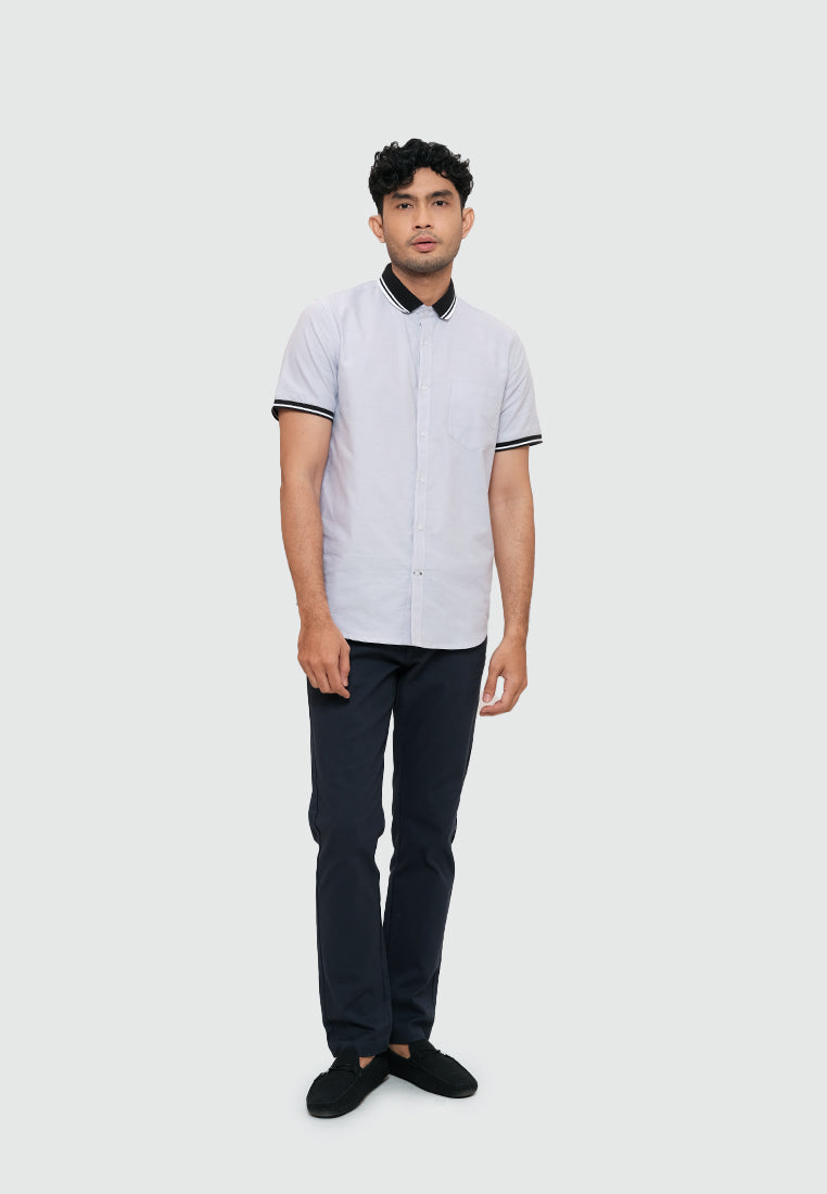 MOC Kemeja Lengan Pendek Pria MALVI-GREY