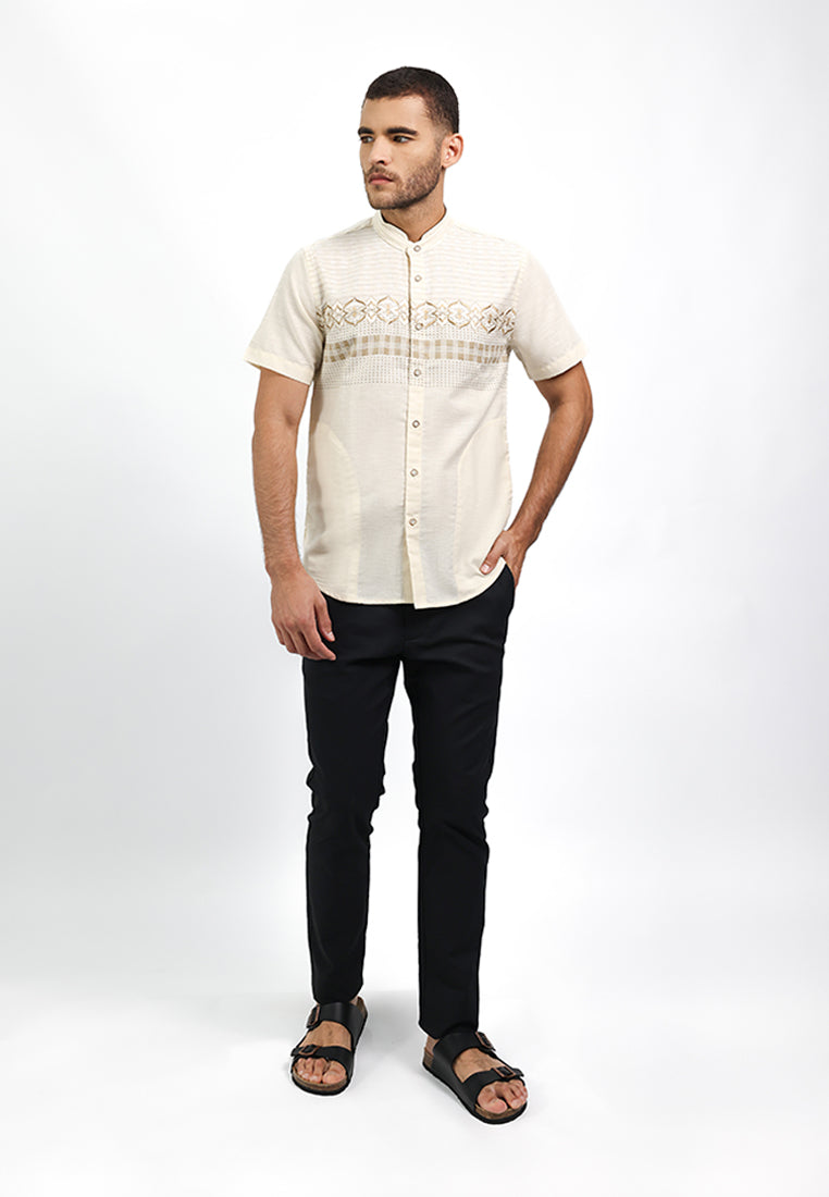 MOC Kemeja Koko Lengan Pendek Pria ARMANDS - KHAKI
