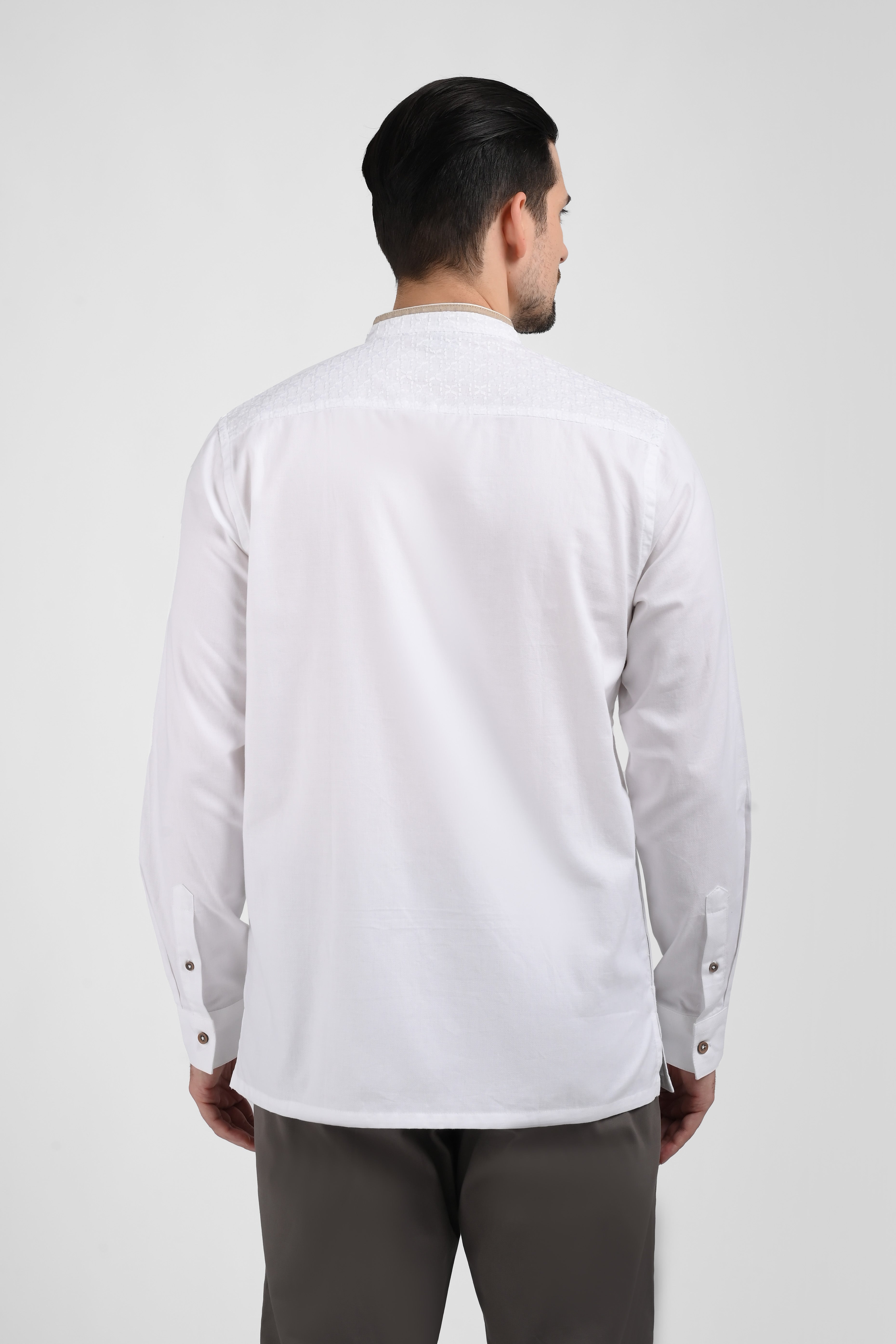 MOC Kemeja Koko Lengan Panjang Pria ORELL-WHITE