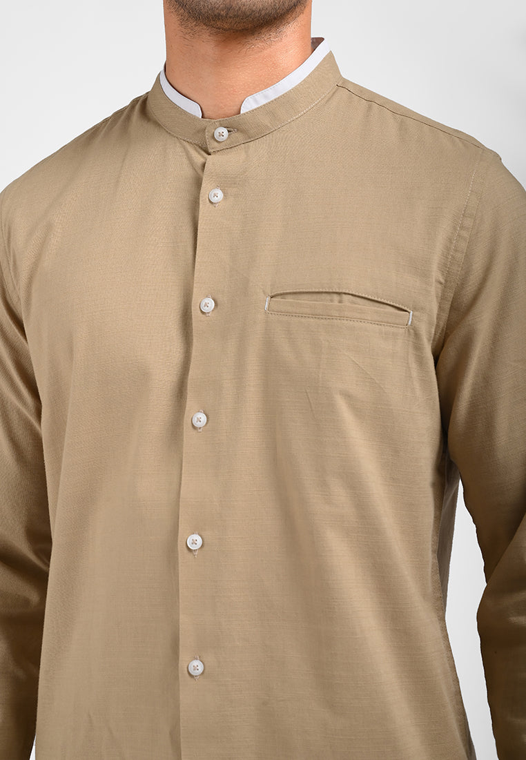 MOC Kemeja Lengan Panjang Pria MADINAH-KHAKI