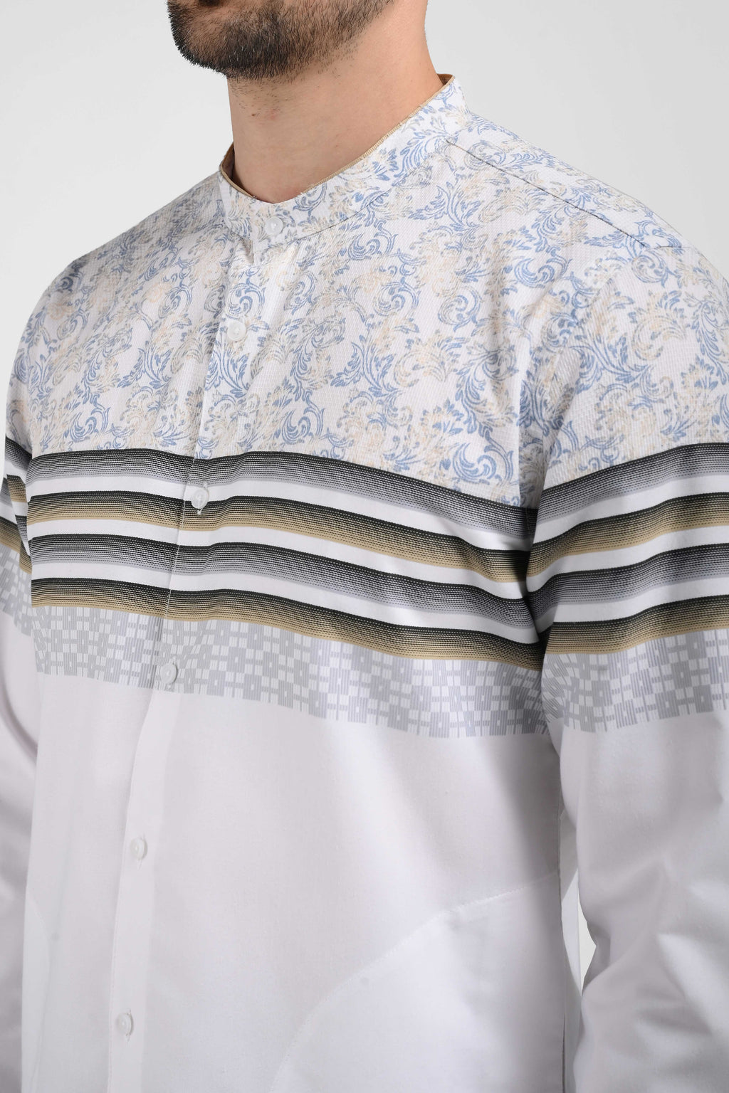 MOC Kemeja Koko Lengan Panjang Pria TWYNN-WHITE