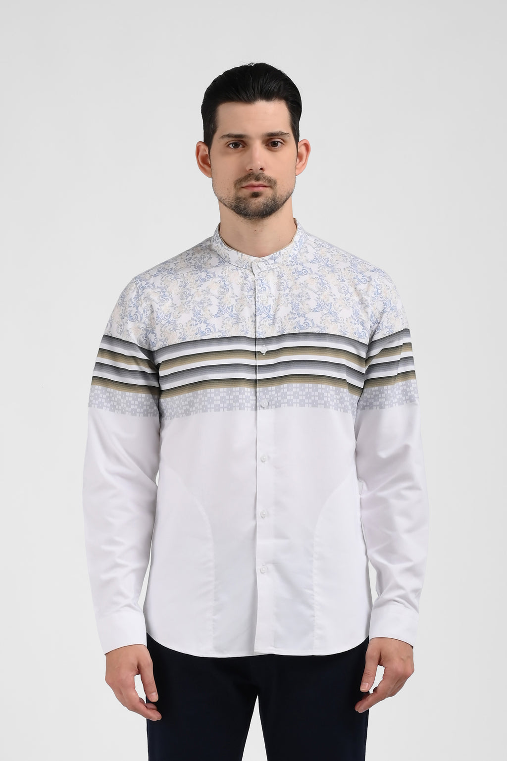 MOC Kemeja Koko Lengan Panjang Pria TWYNN-WHITE