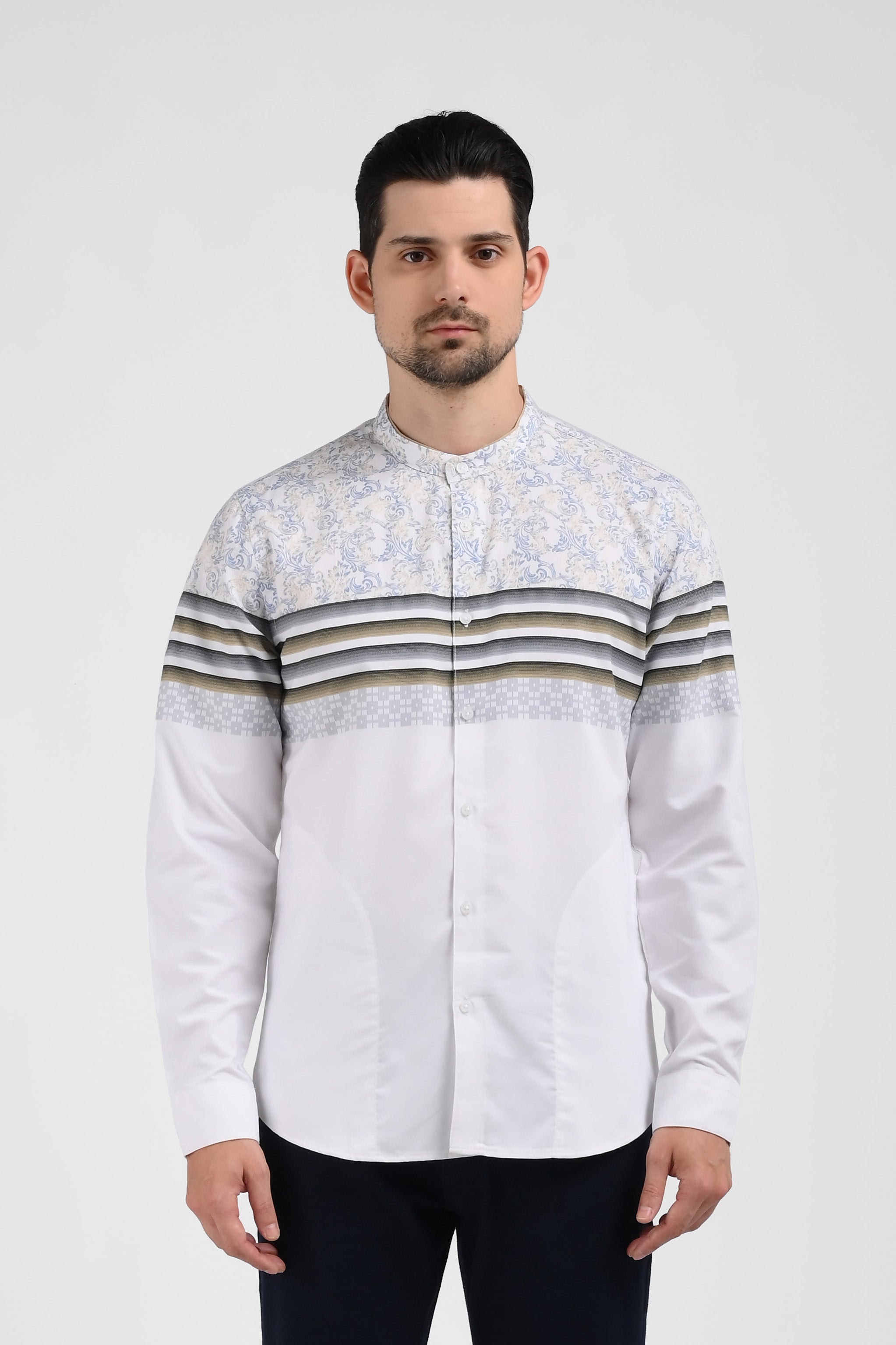 MOC Kemeja Koko Lengan Panjang Pria TWYNN-WHITE