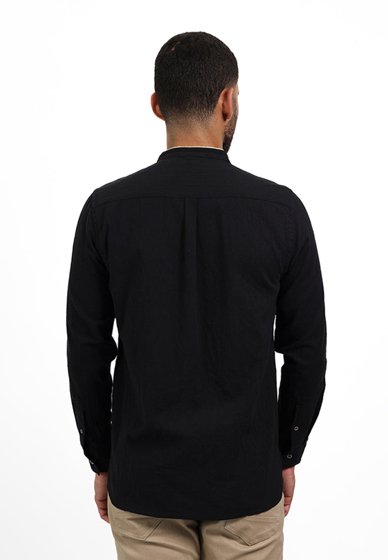 MOC Kemeja Lengan Panjang Pria NURI - BLACK