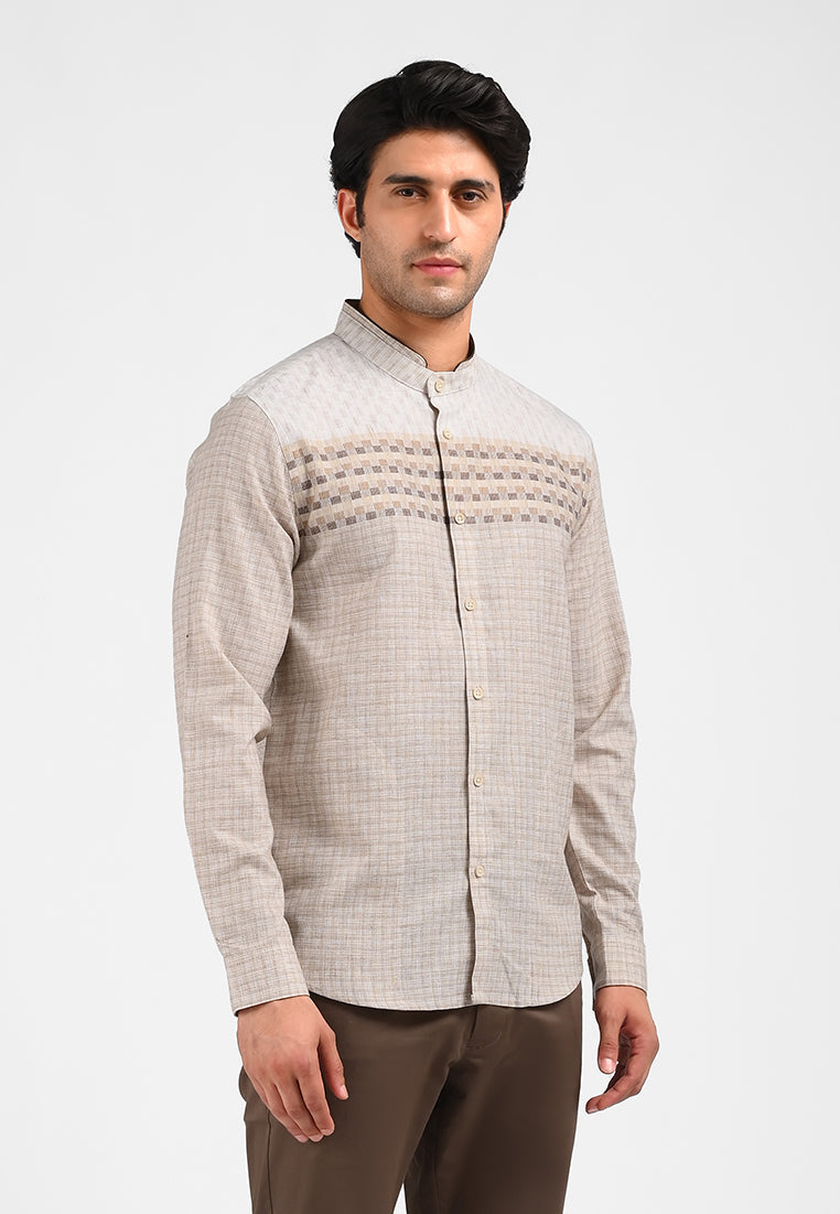 MOC Kemeja Lengan Panjang Pria IZRA-KHAKI