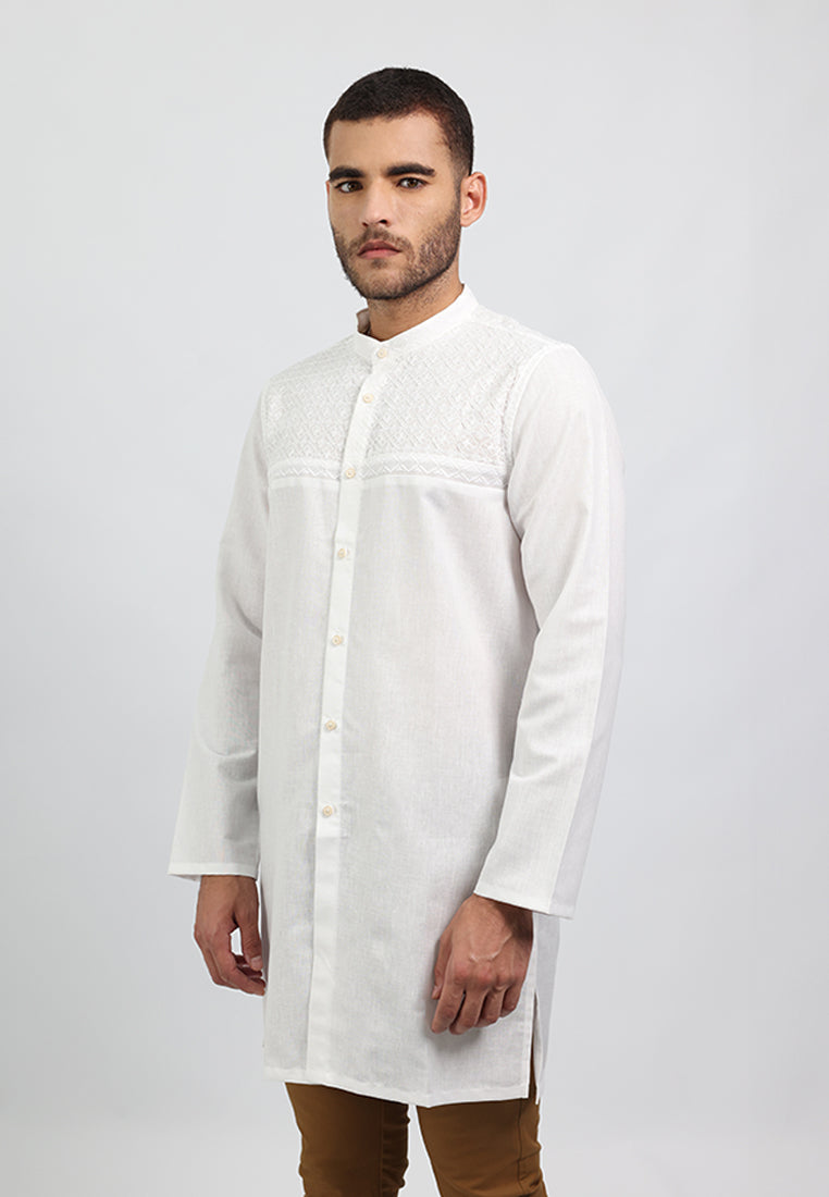 MOC Gamis Pria Lengan Panjang VLADIMIR - WHITE