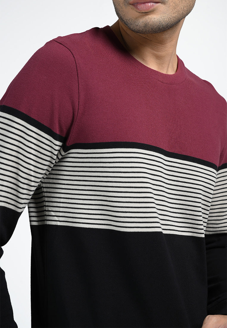 MOC Sweatshirt Lengan Panjang Pria HOLLIS-MAROON