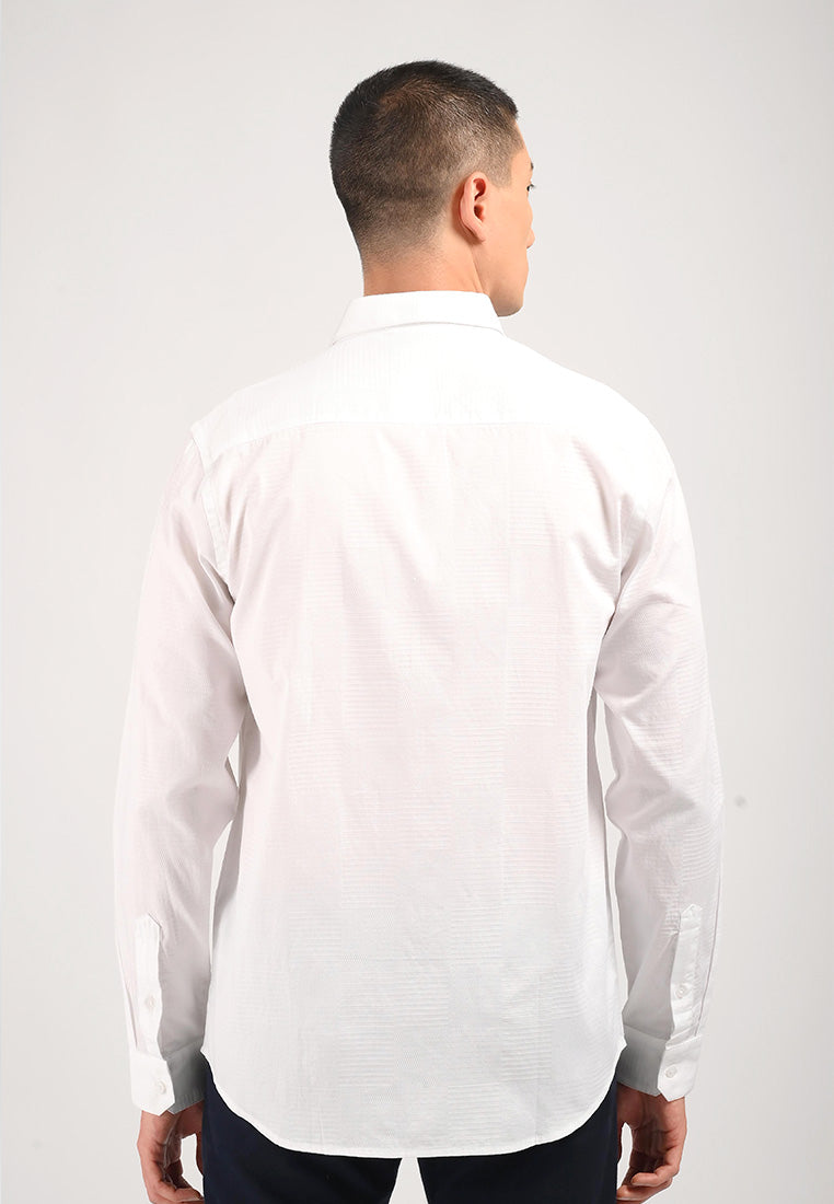 MOC Kemeja Lengan Panjang Pria CEDERIC-WHITE