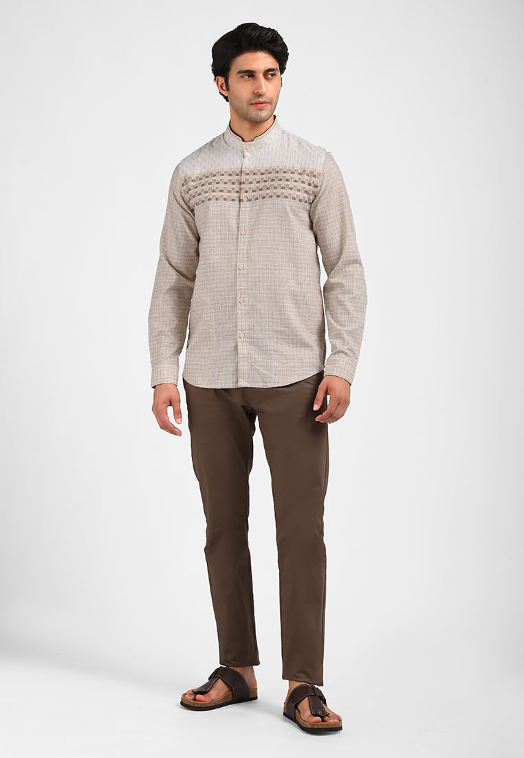 MOC Kemeja Lengan Panjang Pria IZRA-KHAKI