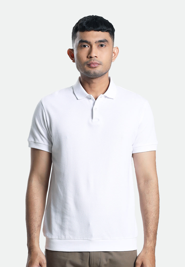 MOC Kaos Polo Lengan Pendek Pria PAROS-WHITE