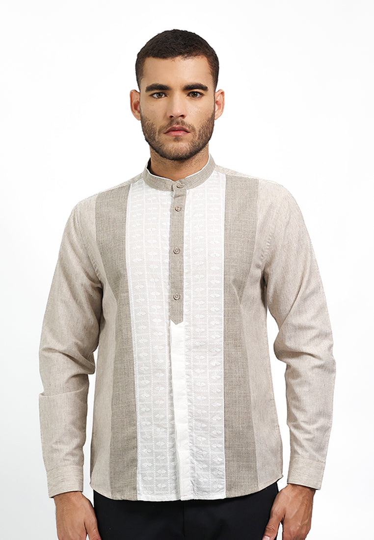 MOC Kemeja Koko Lengan Panjang Pria BHAIM-KHAKI