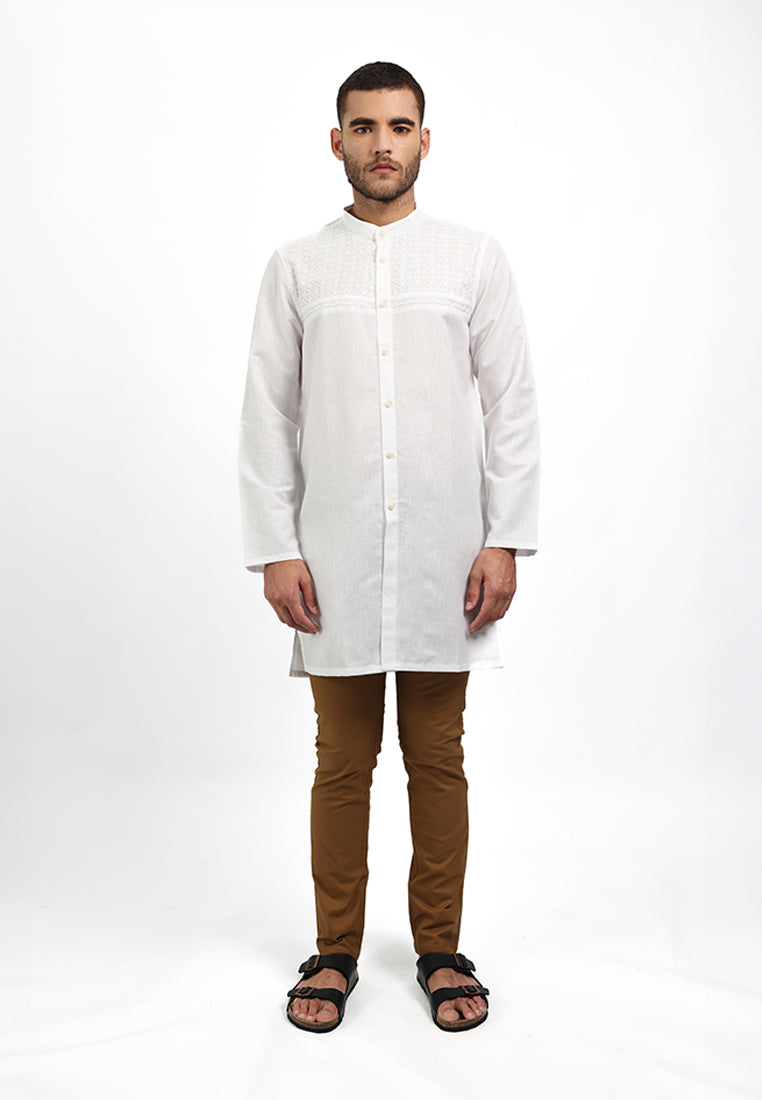 MOC Gamis Pria Lengan Panjang VLADIMIR - WHITE