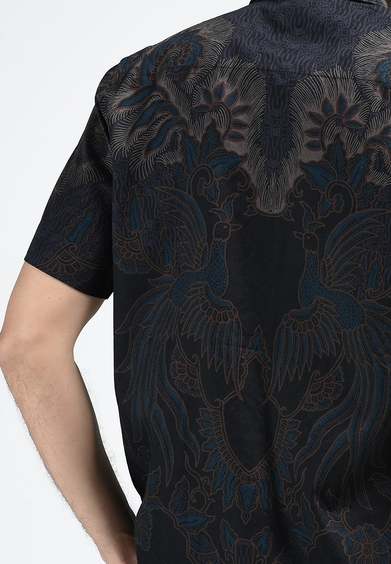 MOC Kemeja Batik Lengan Pendek Pria JAALI-BLACK