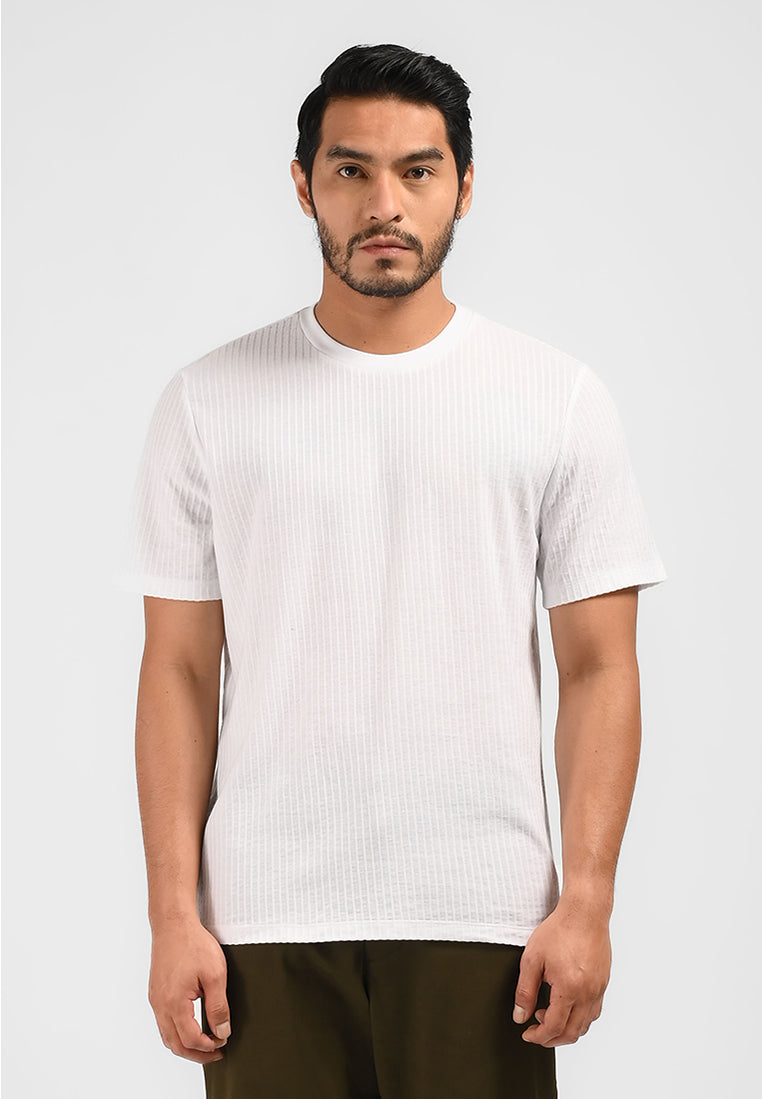 MOC Kaos Lengan Pendek Pria HAZEL-WHITE