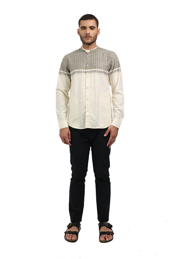MOC Kemeja Koko Lengan Panjang Pria RUYI - KHAKI