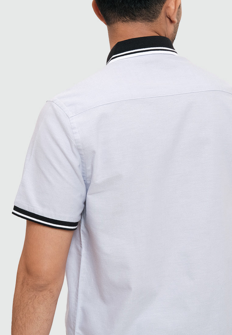MOC Kemeja Lengan Pendek Pria MALVI-GREY