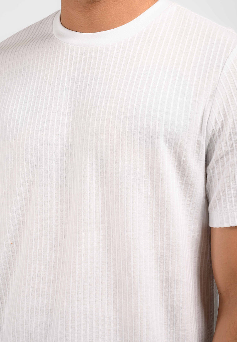MOC Kaos Lengan Pendek Pria HAZEL-WHITE