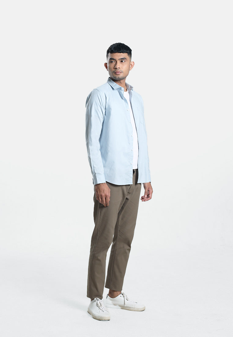 MOC Kemeja Lengan Panjang Pria CASPIAN-LIGHT BLUE