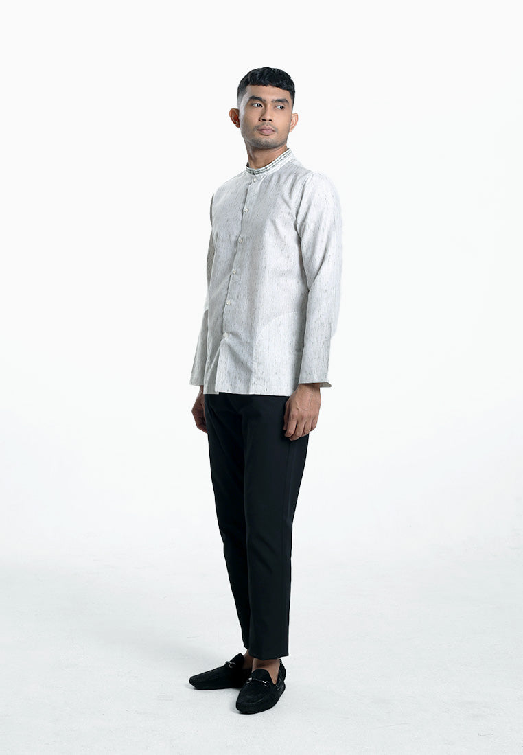 MOC Kemeja Koko Lengan Panjang Pria AFFOGATO - B - LIGHT GREEN
