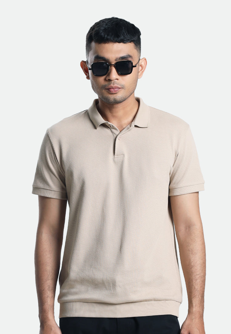 MOC Kaos Polo Lengan Pendek Pria PAROS-KHAKI