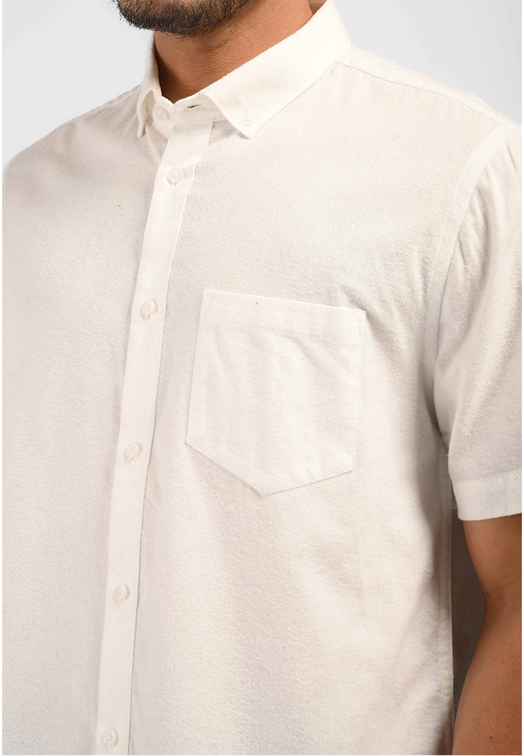 MOC Kemeja Lengan Pendek Pria MALVOY-WHITE