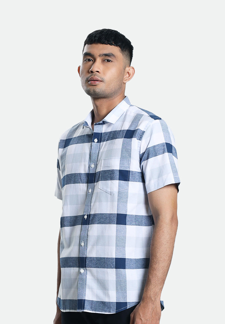MOC Kemeja Lengan Pendek Pria BRISCOE-BLUE