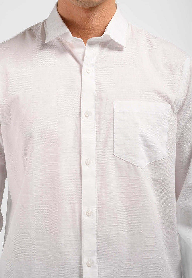 MOC Kemeja Lengan Panjang Pria CEDERIC-WHITE