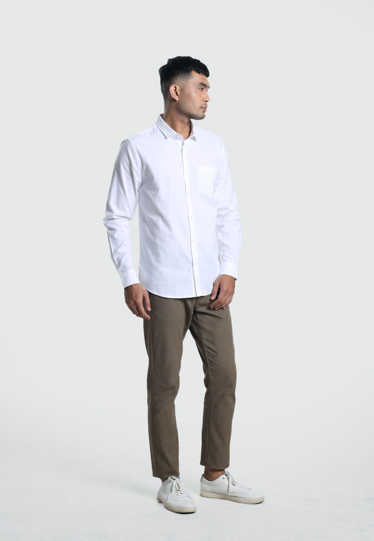 MOC Kemeja Lengan Panjang Pria CASPIAN-WHITE