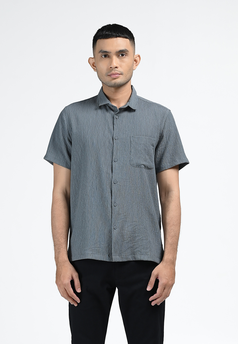 MOC Kemeja Lengan Pendek Pria MAURO-GREY