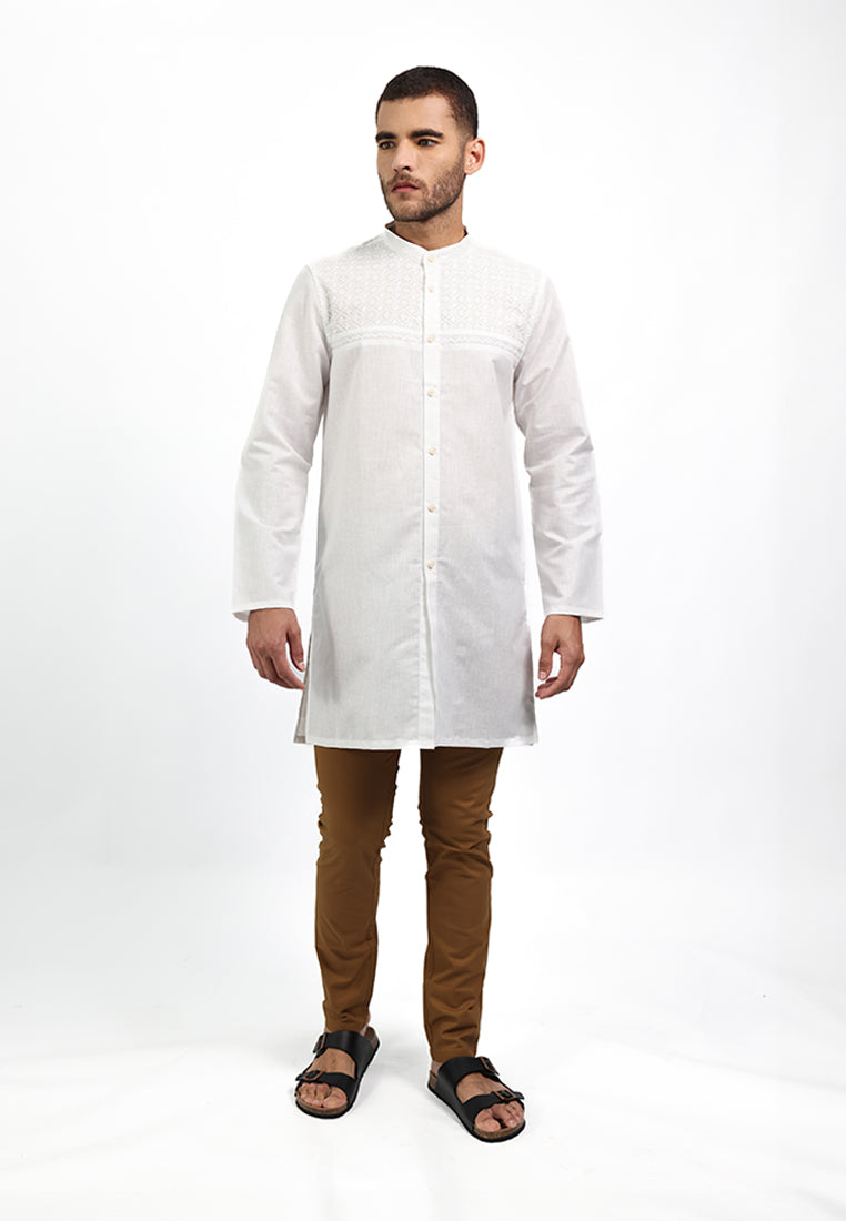 MOC Gamis Pria Lengan Panjang VLADIMIR - WHITE