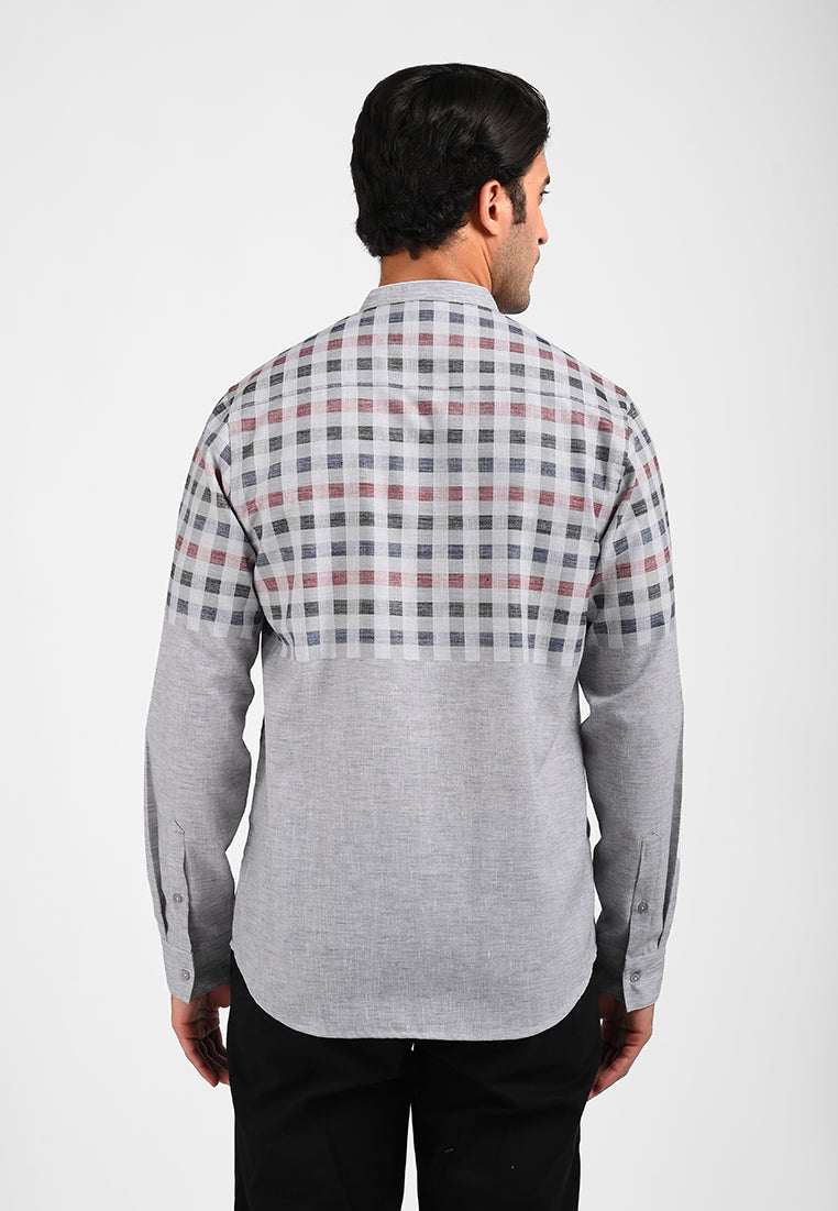 MOC Kemeja Koko Lengan Panjang Pria GASTRO-GREY