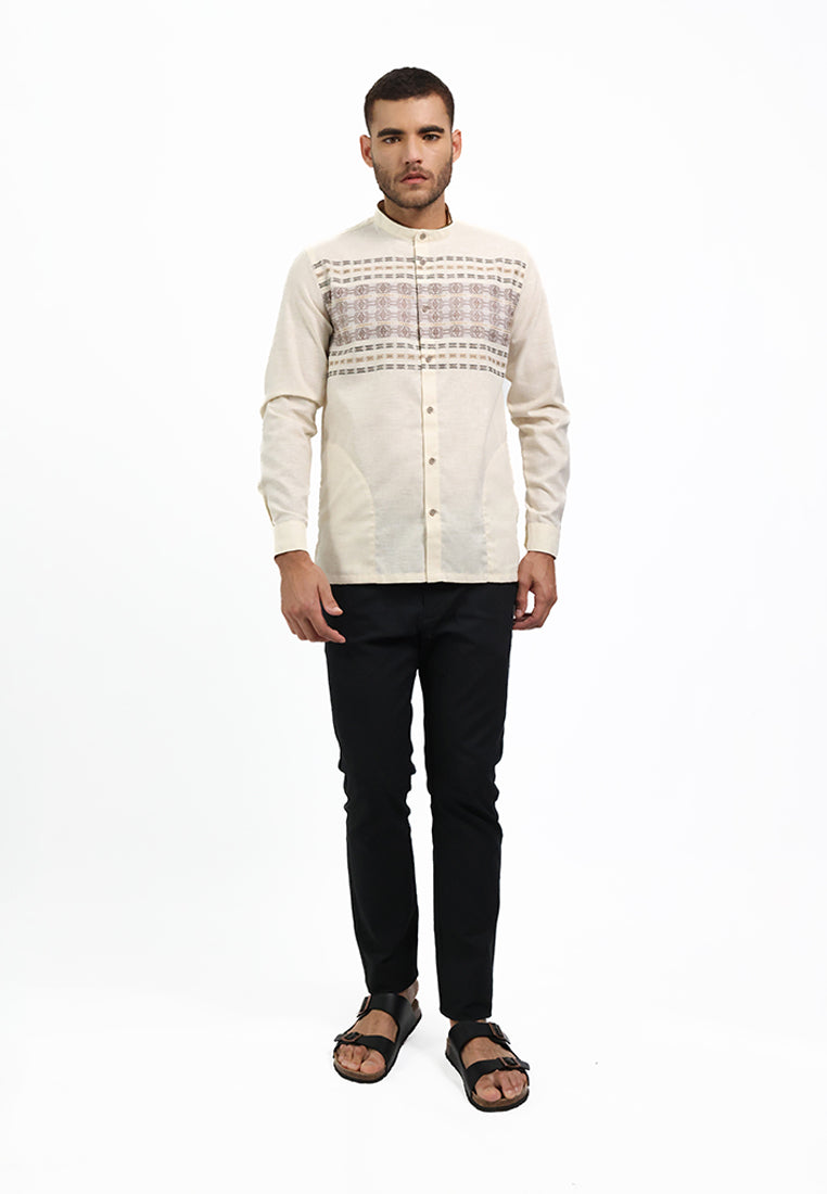 MOC Kemeja Koko Lengan Panjang Pria SERGE - KHAKI