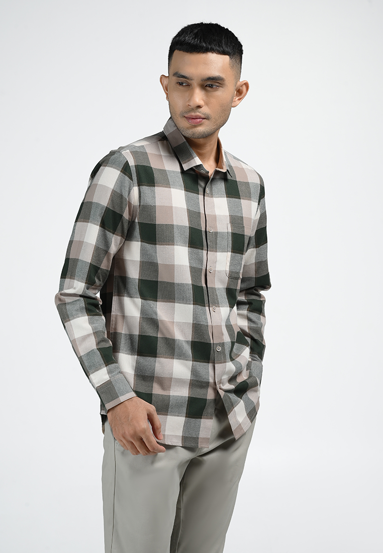 MOC Kemeja Lengan Panjang Pria VITRAL-GREEN