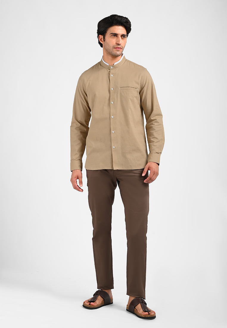 MOC Kemeja Lengan Panjang Pria MADINAH-KHAKI