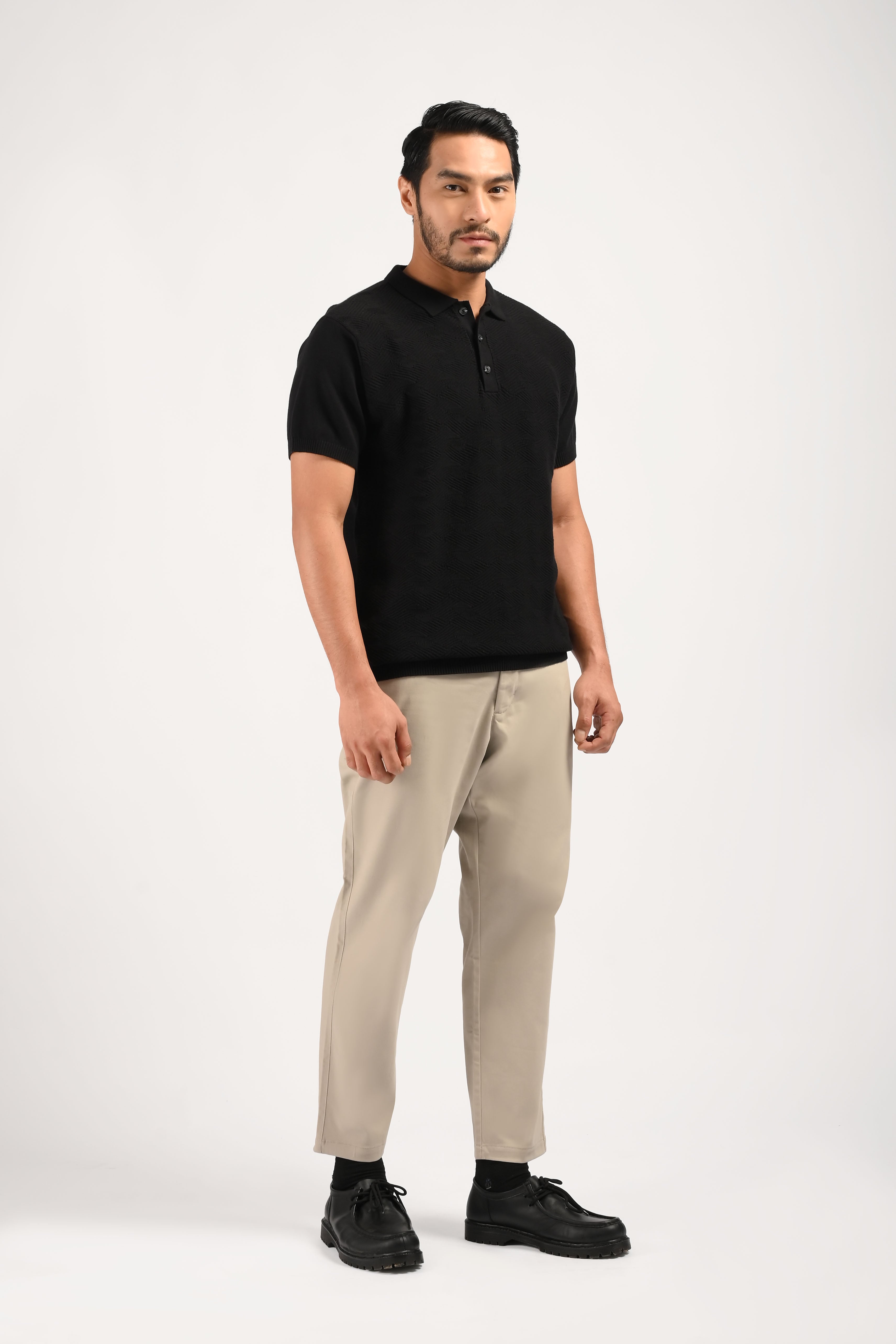 MOC Kaos Polo Lengan Pendek Pria BRUCE-BLACK